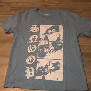snoop dogg graphic tee oversized light blue